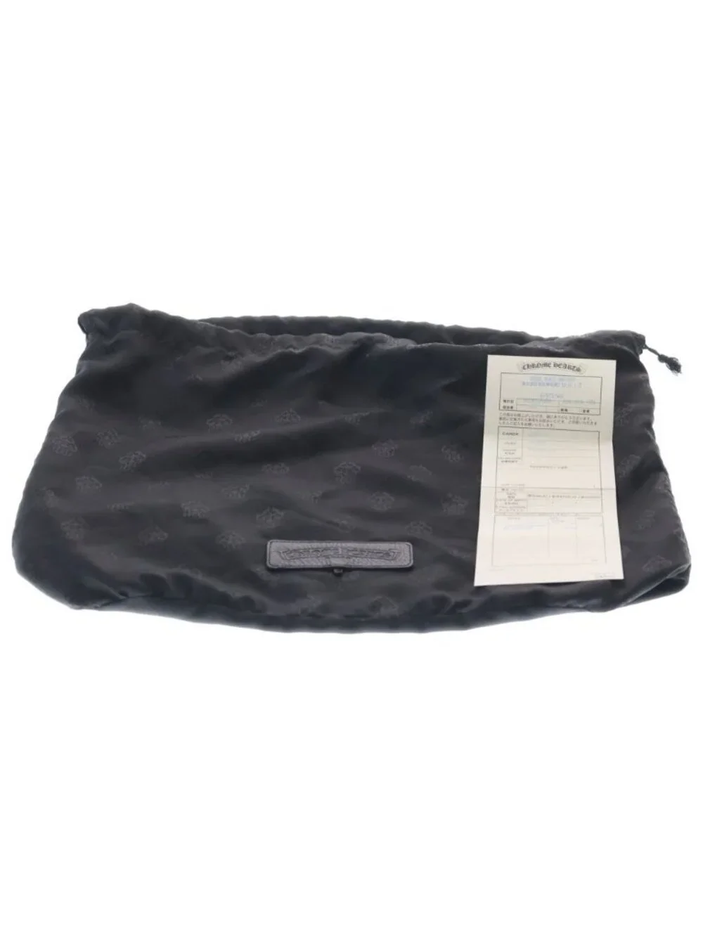 Chrome Hearts Shoulder Bag Tiny Gunslinger Strap Leather Black